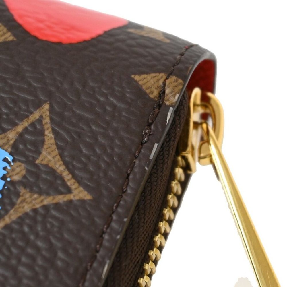 LOUIS VUITTON LV × YK Long Zippy Wallet Monogram 3D Dots Brown M81864 - Picture 13 of 16